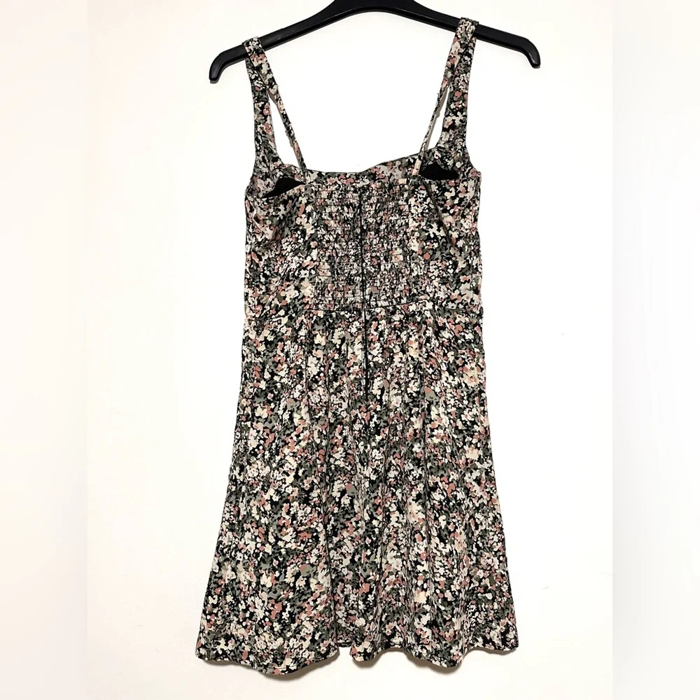 Abercrombie & Fitch Square Neck Floral Mini Dress Small - Picture 4 of 5